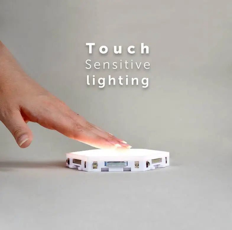 Hexagonal Touch Switch LED Wall Lamp Splicable Smart Home Bedroom Lamp AC 110 220V Quantum Night Light for Living Room Bedroom