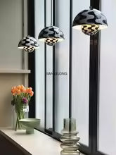 Black and White Impression Danish Flower Bud Pendant Lamp Bedroom Headboard Original Replica High-end Sensory Lamp room decorLED