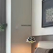 Black and White Impression Danish Flower Bud Pendant Lamp Bedroom Headboard Original Replica High-end Sensory Lamp room decorLED
