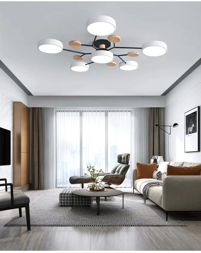 LED Chandelier with 3 Different Colors Suitable for Living Room Bedroom Hotel apartment Study Home Decoration Indoor Lighting