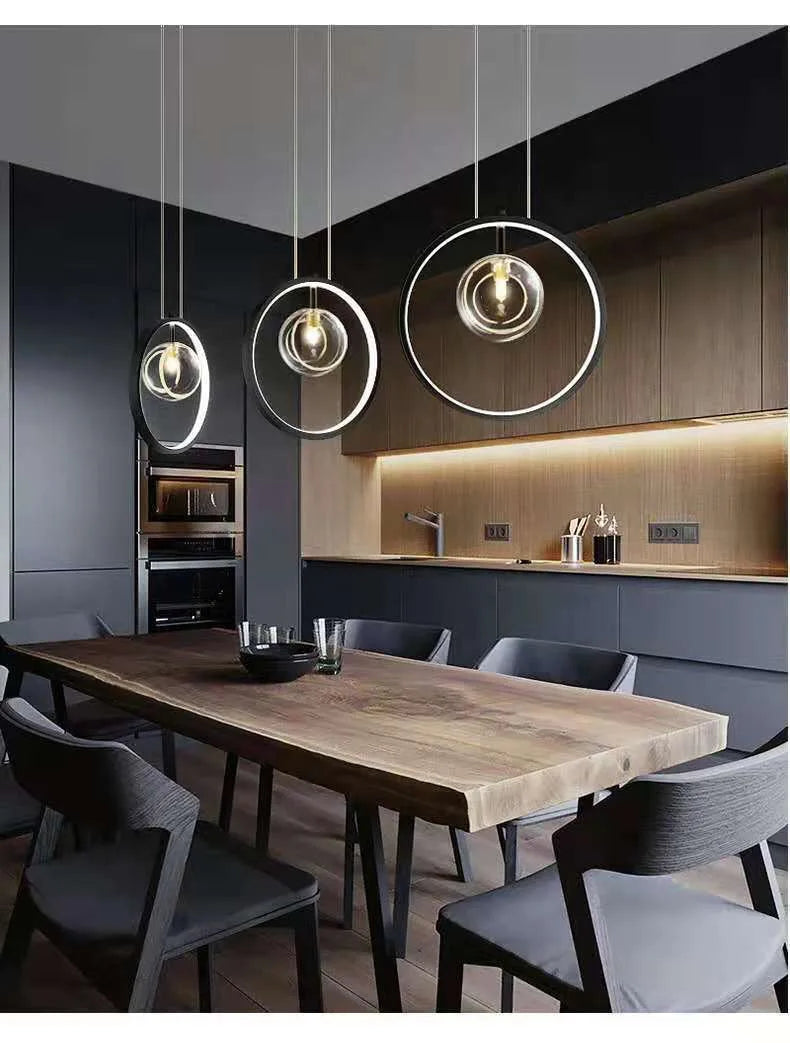 Bar counter restaurant pendant lights designer model modern Nordic lamp simple coffee shop bubble staircase bedroom bedside lamp