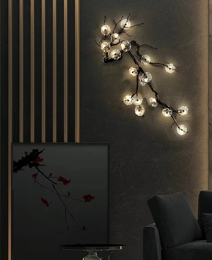 All Copper Decorative Wall Lamp Living Room Background Luxurious Crystal Wall Lamp Corridor Mural Lighting Fixture