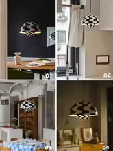 Black and White Impression Danish Flower Bud Pendant Lamp Bedroom Headboard Original Replica High-end Sensory Lamp room decorLED