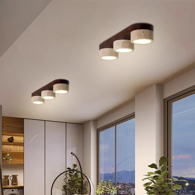 corridor lamp Walnut ceiling lights ash wood led lights for room living room Spotlights Porch light home decor lighting