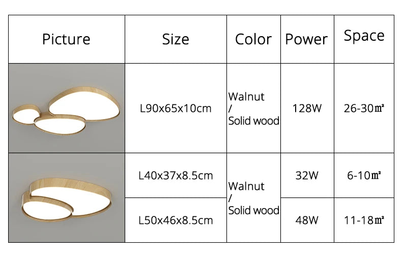 Creative Home Design Ceiling Light for Living Room Led Ceiling Lights Wooden House Lighting Fixture Creative Walnut ColorBedroom