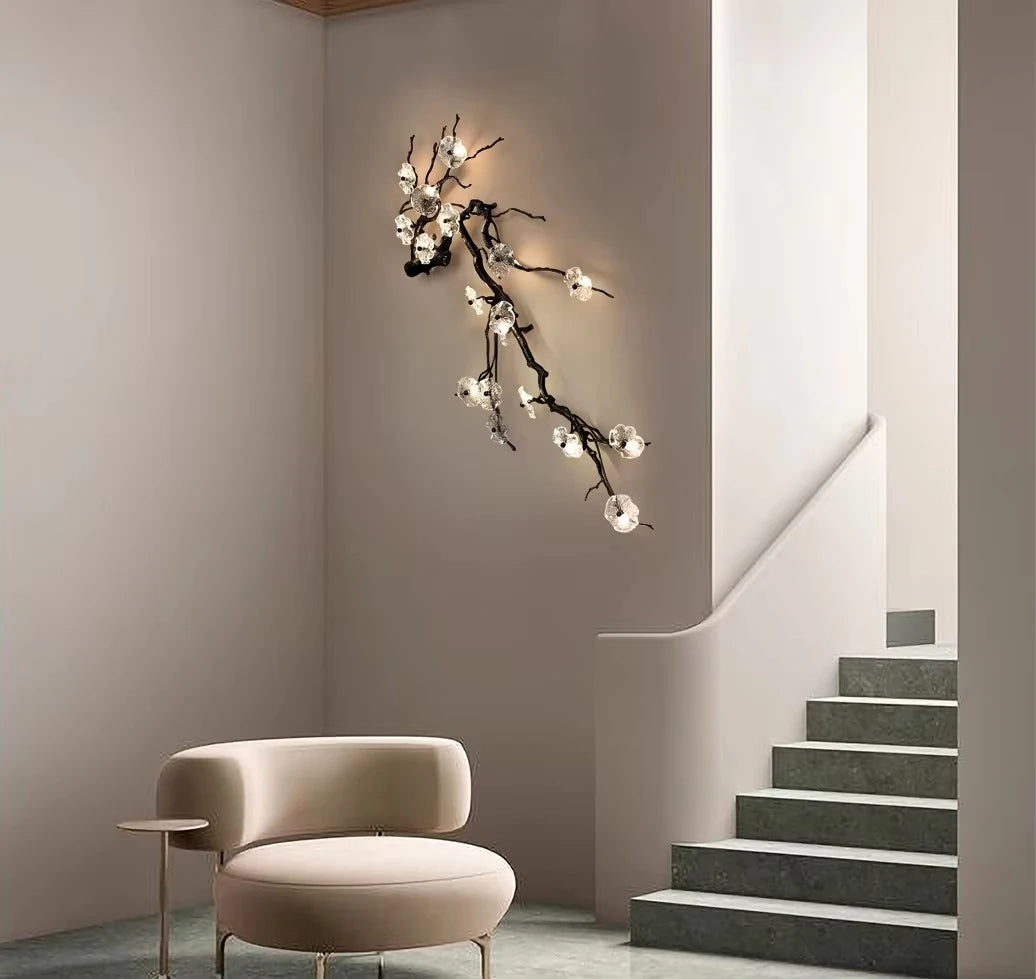 All Copper Decorative Wall Lamp Living Room Background Luxurious Crystal Wall Lamp Corridor Mural Lighting Fixture
