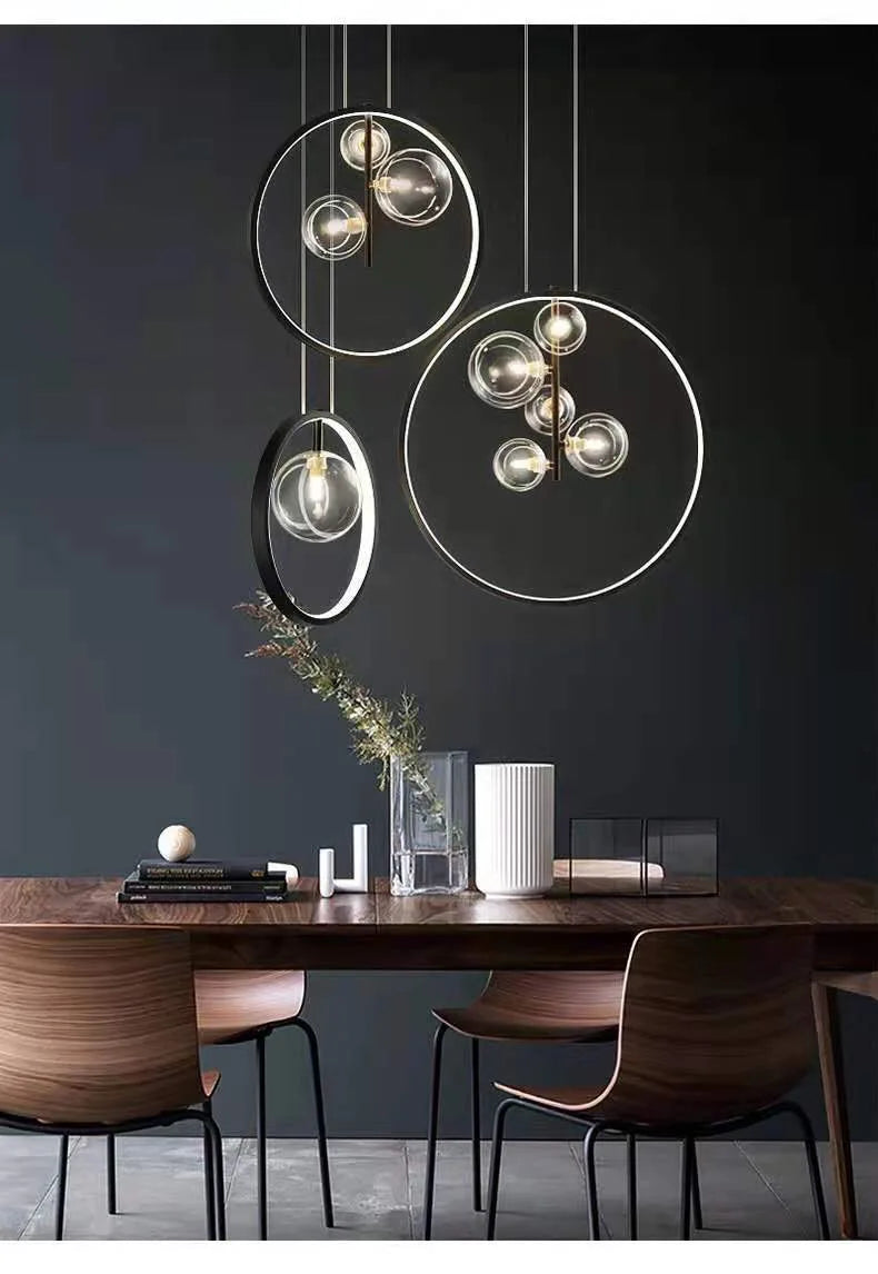 Bar counter restaurant pendant lights designer model modern Nordic lamp simple coffee shop bubble staircase bedroom bedside lamp